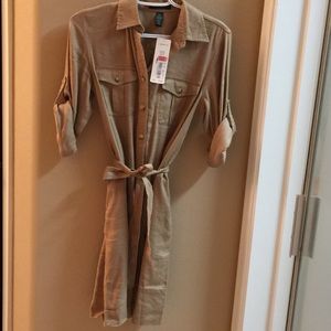 NWT Lauren by Ralph Lauren tan dress